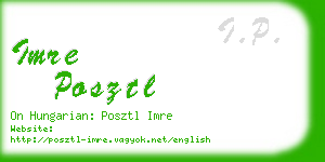 imre posztl business card